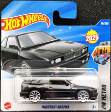 Load image into Gallery viewer, Hot Wheels 2025 Maserati Shamal Black #58 HW Metro 4/5 New
