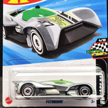 Load image into Gallery viewer, Hot Wheels 2025 Futurismo Silver #124 HW Race Day 4/10 New Long Card