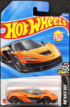 Load image into Gallery viewer, Hot Wheels 2025 McLaren W1 Orange #142 HW Race Day 6/10 New Long Card