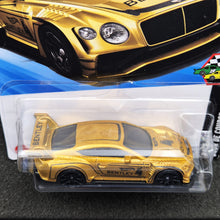 Load image into Gallery viewer, Hot Wheels 2025 2018 Bentley Continental GT3 Gold #162 HW Race Day 7/10 New Long Card