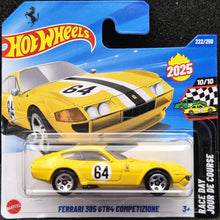 Load image into Gallery viewer, Hot Wheels 2025 Ferrari 365 GTB4 Competizione Yellow #222 HW Race Day 10/10 New