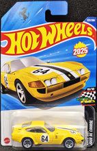 Load image into Gallery viewer, Hot Wheels 2025 Ferrari 365 GTB4 Competizione Yellow #222 HW Race Day 10/10 New Long Card