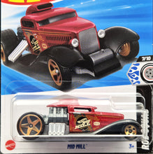 Load image into Gallery viewer, Hot Wheels 2025 Mid Mill Red #97 Rod Squad 7/10 New Long Card