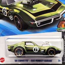 Load image into Gallery viewer, Hot Wheels 2025 '68 Corvette - Gas Monkey Garage Green #134 HW Dream Garage 5/5 New Long Card