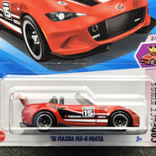 Load image into Gallery viewer, Hot Wheels 2025 '15 Mazda MX-5 Miata Red #80 Compact Kings 2/10 New Long Card