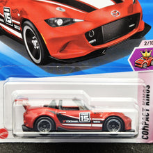 Load image into Gallery viewer, Hot Wheels 2025 '15 Mazda MX-5 Miata Red #80 Compact Kings 2/10 New Long Card