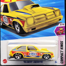 Load image into Gallery viewer, Hot Wheels 2025 '76 Chevy Chevette Yellow #102 Compact Kings 3/10 New Long Card