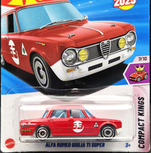 Load image into Gallery viewer, Hot Wheels 2025 Alfa Romeo Giulia Ti Super Red #195 Compact Kings 7/10 New Long Card