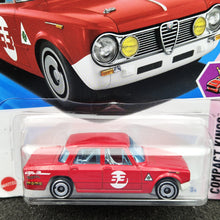 Load image into Gallery viewer, Hot Wheels 2025 Alfa Romeo Giulia Ti Super Red #195 Compact Kings 7/10 New Long Card