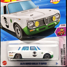 Load image into Gallery viewer, Hot Wheels 2025 Alfa Romeo Giulia Ti Super White #195 Compact Kings 7/10 New Long Card