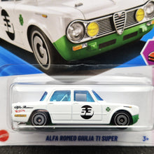 Load image into Gallery viewer, Hot Wheels 2025 Alfa Romeo Giulia Ti Super White #195 Compact Kings 7/10 New Long Card