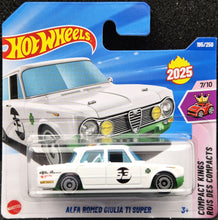 Load image into Gallery viewer, Hot Wheels 2025 Alfa Romeo Giulia Ti Super White #195 Compact Kings 7/10 New