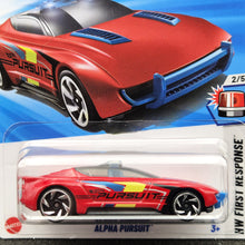 Load image into Gallery viewer, Hot Wheels 2025 Alpha Pursuit Red #18 HW First Response 2/5 New Long Card