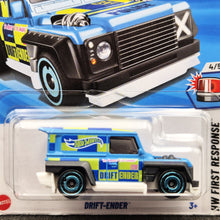 Load image into Gallery viewer, Hot Wheels 2025 Drift-Ender Light Blue #114 HW First Response 4/5 New Long Card