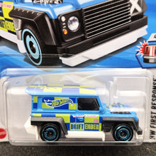 Load image into Gallery viewer, Hot Wheels 2025 Drift-Ender Light Blue #114 HW First Response 4/5 New Long Card