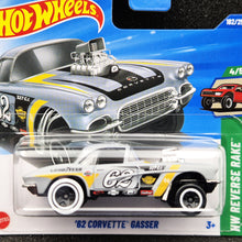 Load image into Gallery viewer, Hot Wheels 2025 '62 Corvette Gasser Grey #182 HW Reverse Rake 4/5 New
