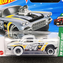 Load image into Gallery viewer, Hot Wheels 2025 '62 Corvette Gasser Grey #182 HW Reverse Rake 4/5 New