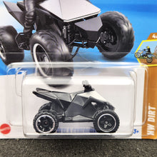 Load image into Gallery viewer, Hot Wheels 2025 Tesla Cyberquad Silver #82 HW Dirt 4/10 New Long Card