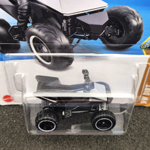 Load image into Gallery viewer, Hot Wheels 2025 Tesla Cyberquad Silver #82 HW Dirt 4/10 New Long Card