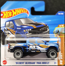 Load image into Gallery viewer, Hot Wheels 2025 '19 Chevy Silverado Trail Boss LT Dark Blue #152 HW Dirt 8/10 New