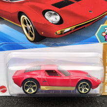 Load image into Gallery viewer, Hot Wheels 2025 '71 Lamborghini Miura SV Red #78 HW: '70s VS. '90s 6/10 New Long Card
