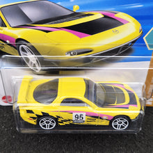 Load image into Gallery viewer, Hot Wheels 2025 '95 Mazda RX-7 Drift Yellow #163 HW: '70s VS. '90s 9/10 New