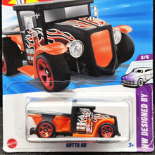 Load image into Gallery viewer, Hot Wheels 2025 Gotta Go Matte Black #84 HW Designed By 3/5 New Long Card
