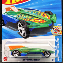 Load image into Gallery viewer, Hot Wheels 2025 HW Formula Solar Green #126 HW Celebration Racers 4/10 New Long Card
