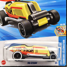Load image into Gallery viewer, Hot Wheels 2025 Mo-Stash Yellow #241 HW Celebration Racers 10/10 New Long Card