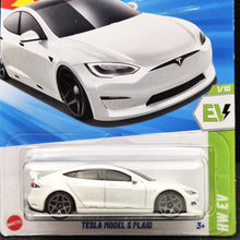 Load image into Gallery viewer, Hot Wheels 2025 Tesla Model S Plaid White #9 HW EV 1/10 New Long Card