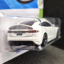 Load image into Gallery viewer, Hot Wheels 2025 Tesla Model S Plaid White #9 HW EV 1/10 New Long Card