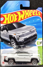 Load image into Gallery viewer, Hot Wheels 2025 Silverado EV RST Grey #86 HW EV 6/10 New Long Card