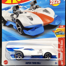 Load image into Gallery viewer, Hot Wheels 2025 Super Twin Mill White #19 Hot Wheels Let's Race 1/5 New Long Card