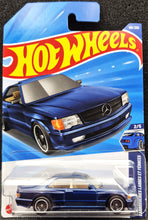 Load image into Gallery viewer, Hot Wheels 2025 '89 Mercedes-Benz 560 SEC AMG Dark Blue #186 Wild Widebody 2/5 New Long Card