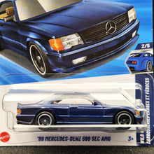 Load image into Gallery viewer, Hot Wheels 2025 '89 Mercedes-Benz 560 SEC AMG Dark Blue #186 Wild Widebody 2/5 New Long Card
