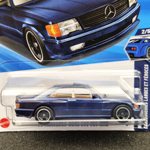Load image into Gallery viewer, Hot Wheels 2025 '89 Mercedes-Benz 560 SEC AMG Dark Blue #186 Wild Widebody 2/5 New Long Card