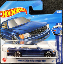 Load image into Gallery viewer, Hot Wheels 2025 '89 Mercedes-Benz 560 SEC AMG Dark Blue #186 Wild Widebody 2/5 New
