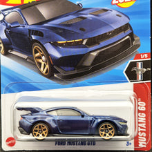 Load image into Gallery viewer, Hot Wheels 2025 Ford Mustang GTD Dark Blue #34 Mustang 60 1/5 New Long Card