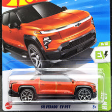Load image into Gallery viewer, Hot Wheels 2025 Silverado EV RST Orange #86 HW EV 6/10 New Long Card
