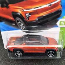 Load image into Gallery viewer, Hot Wheels 2025 Silverado EV RST Orange #86 HW EV 6/10 New Long Card