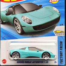 Load image into Gallery viewer, Hot Wheels 2025 Gordon Murray Automotive T.33 Teal #90 Factory Fresh 4/5 New Long Card