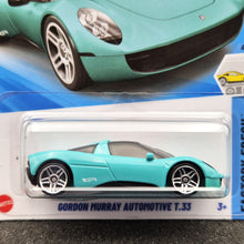 Load image into Gallery viewer, Hot Wheels 2025 Gordon Murray Automotive T.33 Teal #90 Factory Fresh 4/5 New Long Card