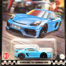 Load image into Gallery viewer, Hot Wheels 2024 Porsche 718 Cayman GT4 Blue #93 Hot Wheels Boulevard New
