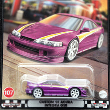Load image into Gallery viewer, Hot Wheels 2024 Custom '01 Acura Integra GSR Purple #107 Hot Wheels Boulevard New