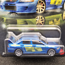 Load image into Gallery viewer, Hot Wheels 2025 Lancer Evolution VII Dark Blue Fast &amp; Furious Graphic Remix 2/5 New