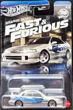 Load image into Gallery viewer, Hot Wheels 2025 Custom Acura Intregra Sedan GSR Silver Fast &amp; Furious Graphic Remix 5/5 New