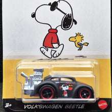Load image into Gallery viewer, Hot Wheels 2025 Volkswagen Beetle Matte Black Peanuts 75 Years Series 1/5 New