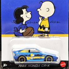 Load image into Gallery viewer, Hot Wheels 2025 1985 Honda CR-X Satin Blue Peanuts 75 Years Series 2/5 New