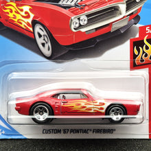 Load image into Gallery viewer, Hot Wheels 2018 Custom '67 Pontiac Firebird Red #128 HW Flames 5/10 New
