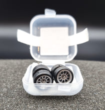 Load image into Gallery viewer, 1:64 10 Spoke Silver Alloy Wheel Set with Rubber Tyres - Hot Wheels, Matchbox